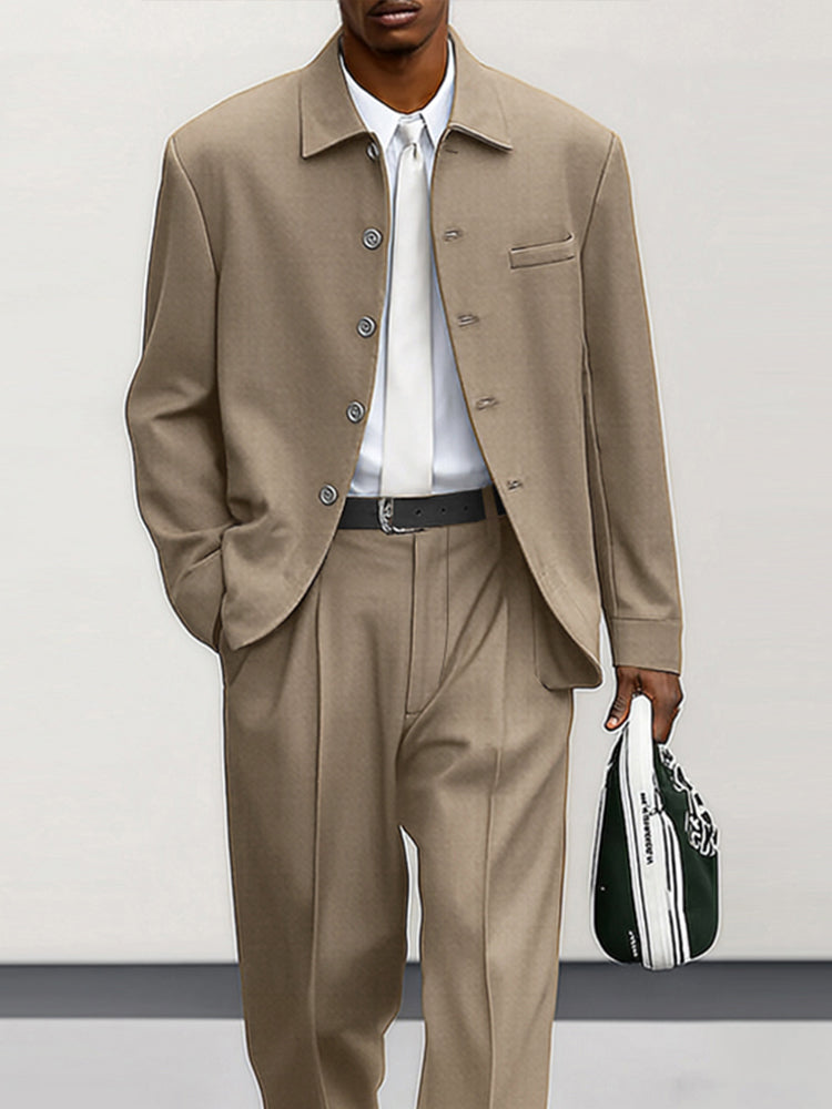 Modern Suit Jacket and Trouser Set