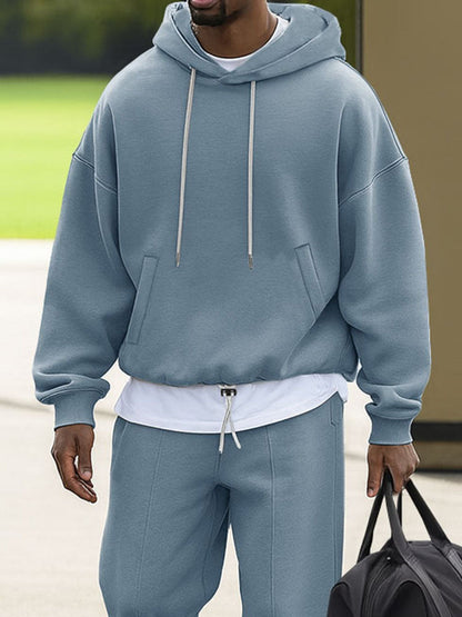 Hooded Sweatshirt and Loose Fit Jogging Trousers Set