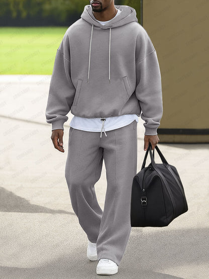 Hooded Sweatshirt and Loose Fit Jogging Trousers Set