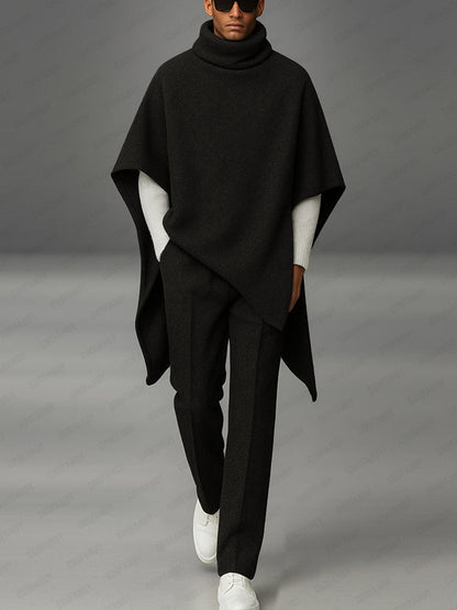 Urban High Neck Cape and Trouser Set