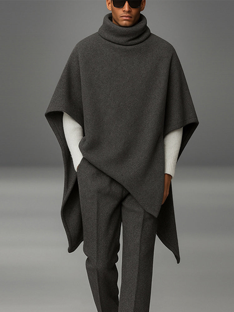 Urban High Neck Cape and Trouser Set