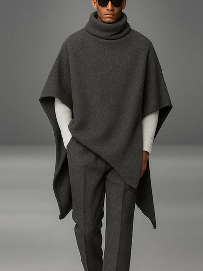 Urban High Neck Cape and Trouser Set