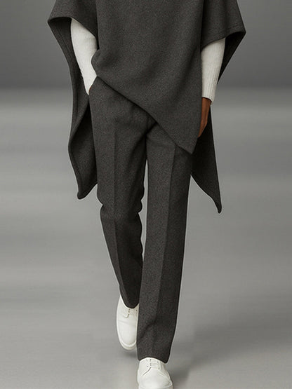 Urban High Neck Cape and Trouser Set
