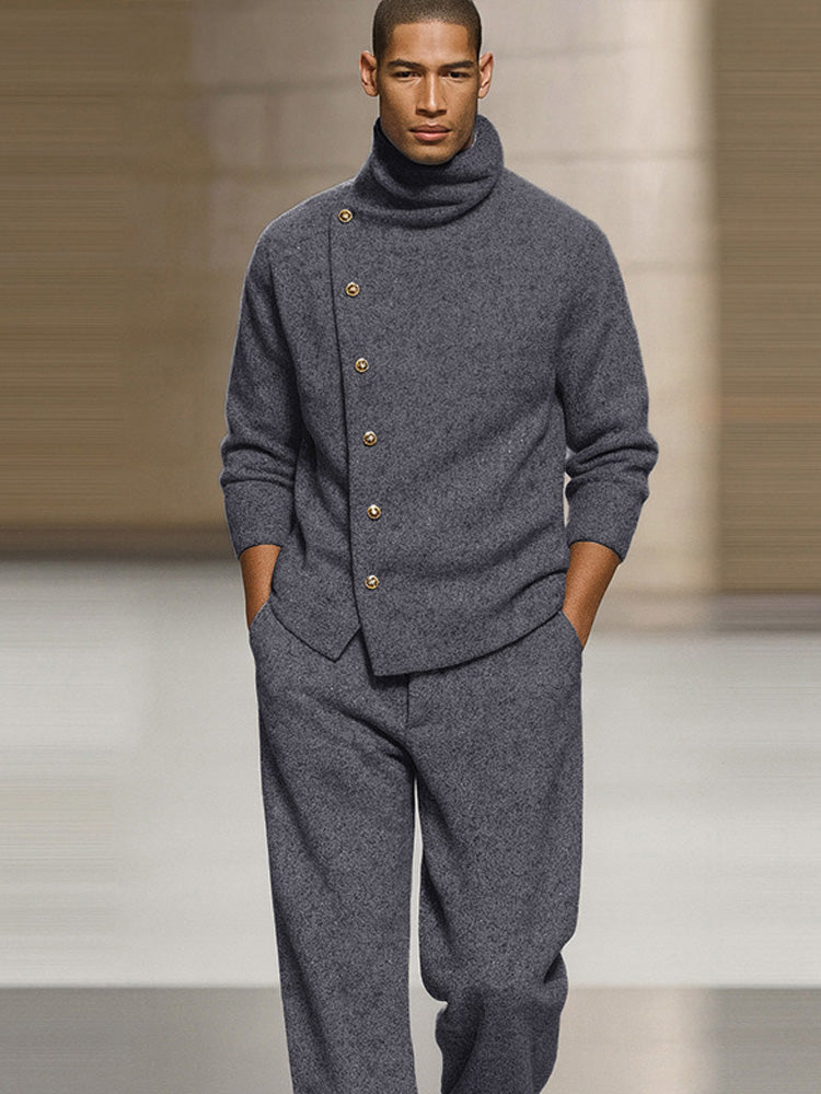 Casual Chic Roll Neck Jumper Set