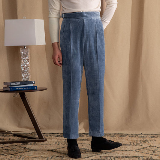 Catania Double Pleat Gurkha Trousers in Corduroy