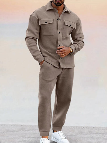 2-Piece Suede Athleisure Set