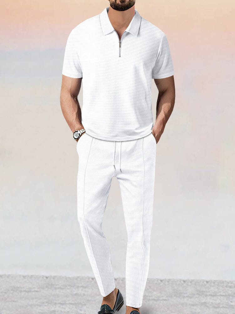 2 Piece Waffle Athleisure Set