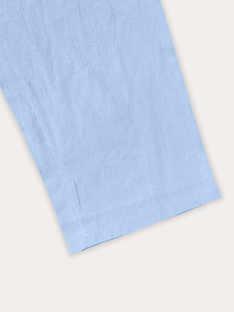 Simple and Casual Shirt Set in 100% Cotton