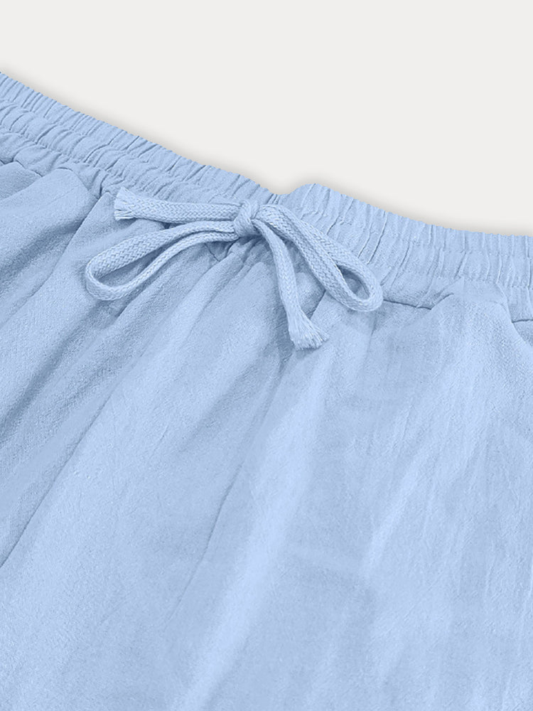Simple and Casual Shirt Set in 100% Cotton