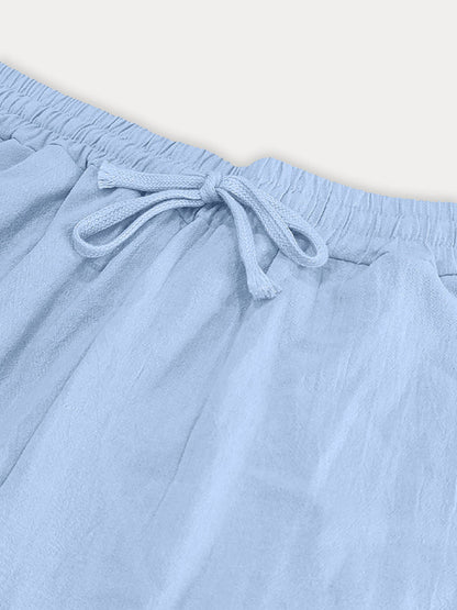 Simple and Casual Shirt Set in 100% Cotton