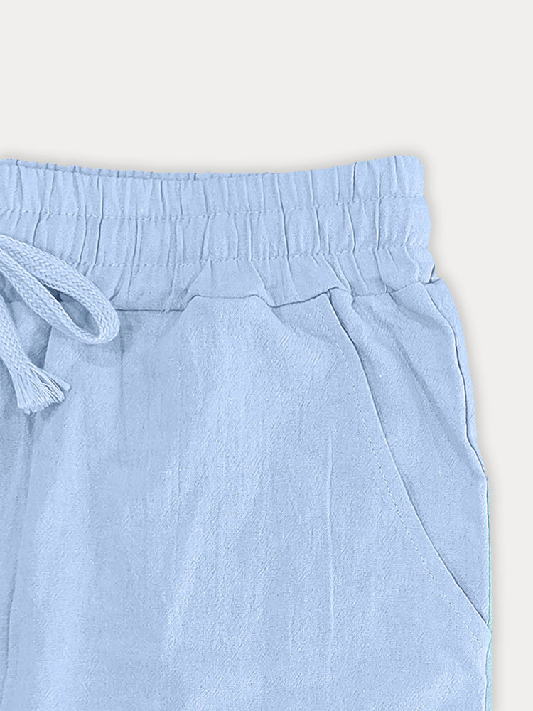 Simple and Casual Shirt Set in 100% Cotton