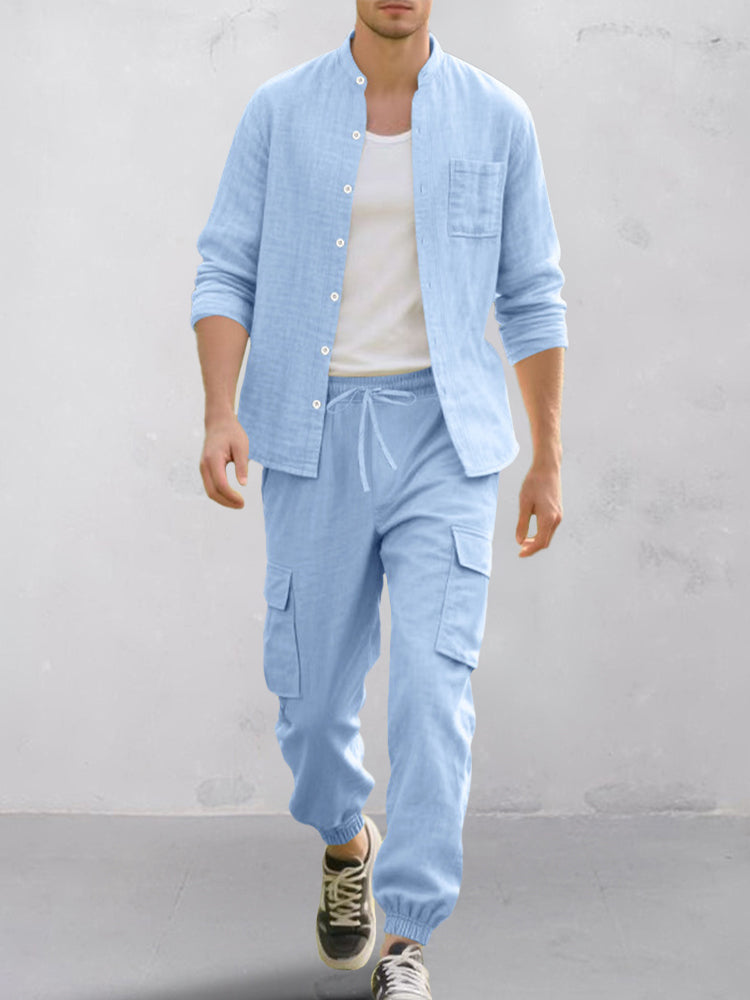 Premium Cotton Shirt and Trousers Set