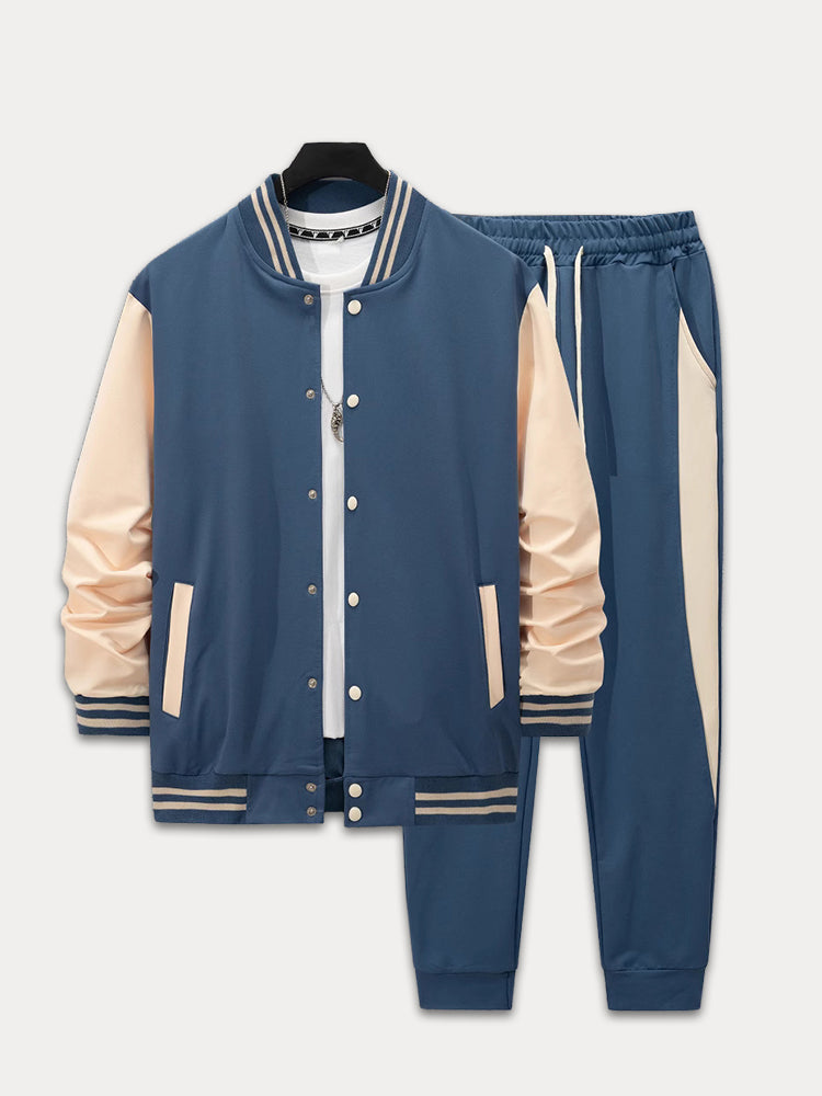 Versatile Sports Jacket Set with Trousers