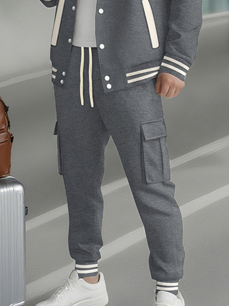 Sporty Hoodie Jacket and Trousers Set