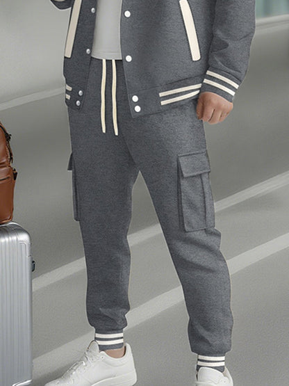 Sporty Hoodie Jacket and Trousers Set