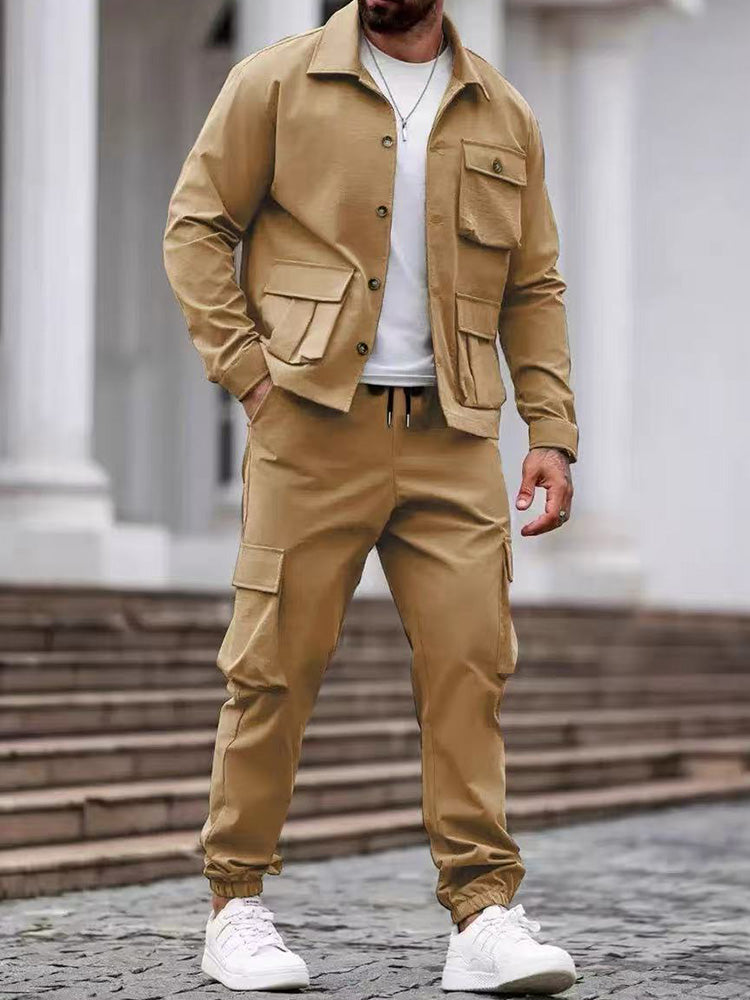 Functional Multi-Pocket Cargo Trouser and Jacket Set