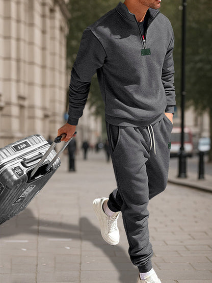 Comfortable fleece tracksuit set for athletes