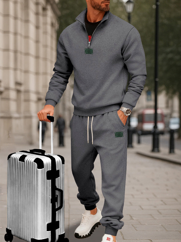 Comfortable fleece tracksuit set for athletes