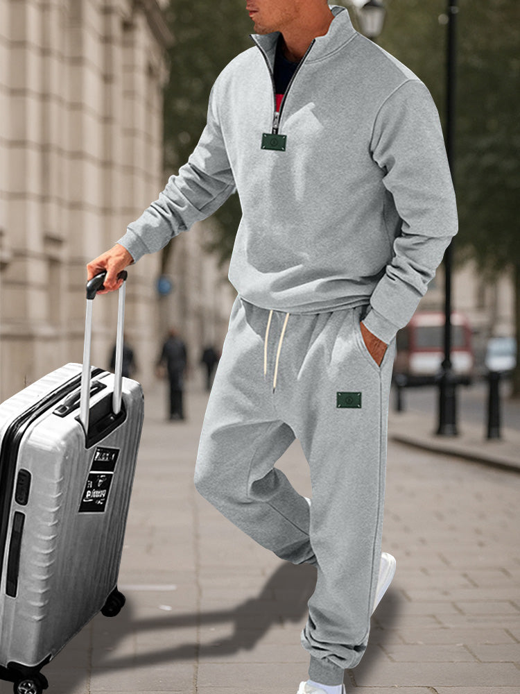 Comfortable fleece tracksuit set for athletes