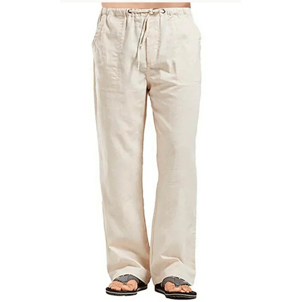 Bordeaux™ - Men's Summer Cotton Linen Trousers Solid Colour Breathable Linen