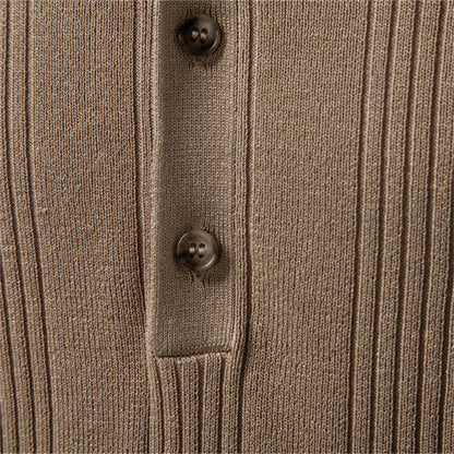 Zalecta | Ribbed Henley Polo