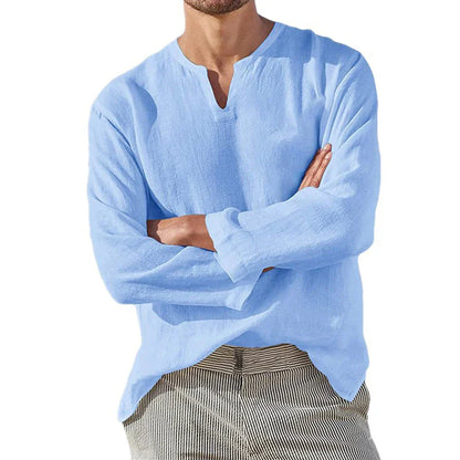 Reims™ - Men's Breathable Cotton-Linen Shirt