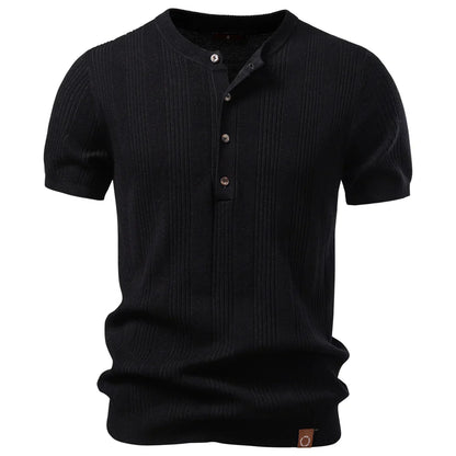 Zalecta | Ribbed Henley Polo