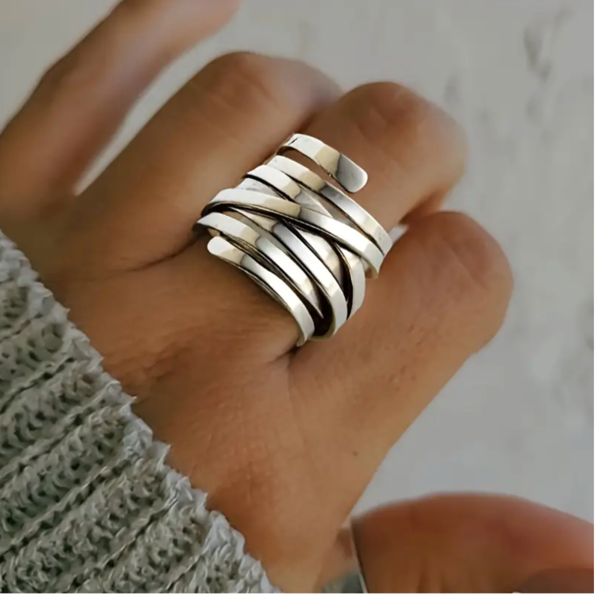 Bliss - Vintage Thick Silver Ring