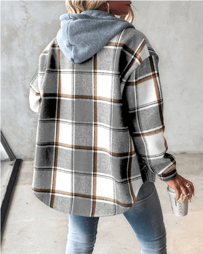 Lorenza | Checked Hooded Jacket