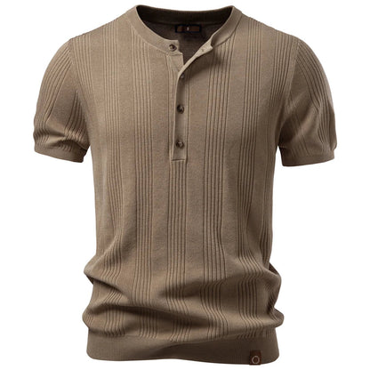 Zalecta | Ribbed Henley Polo