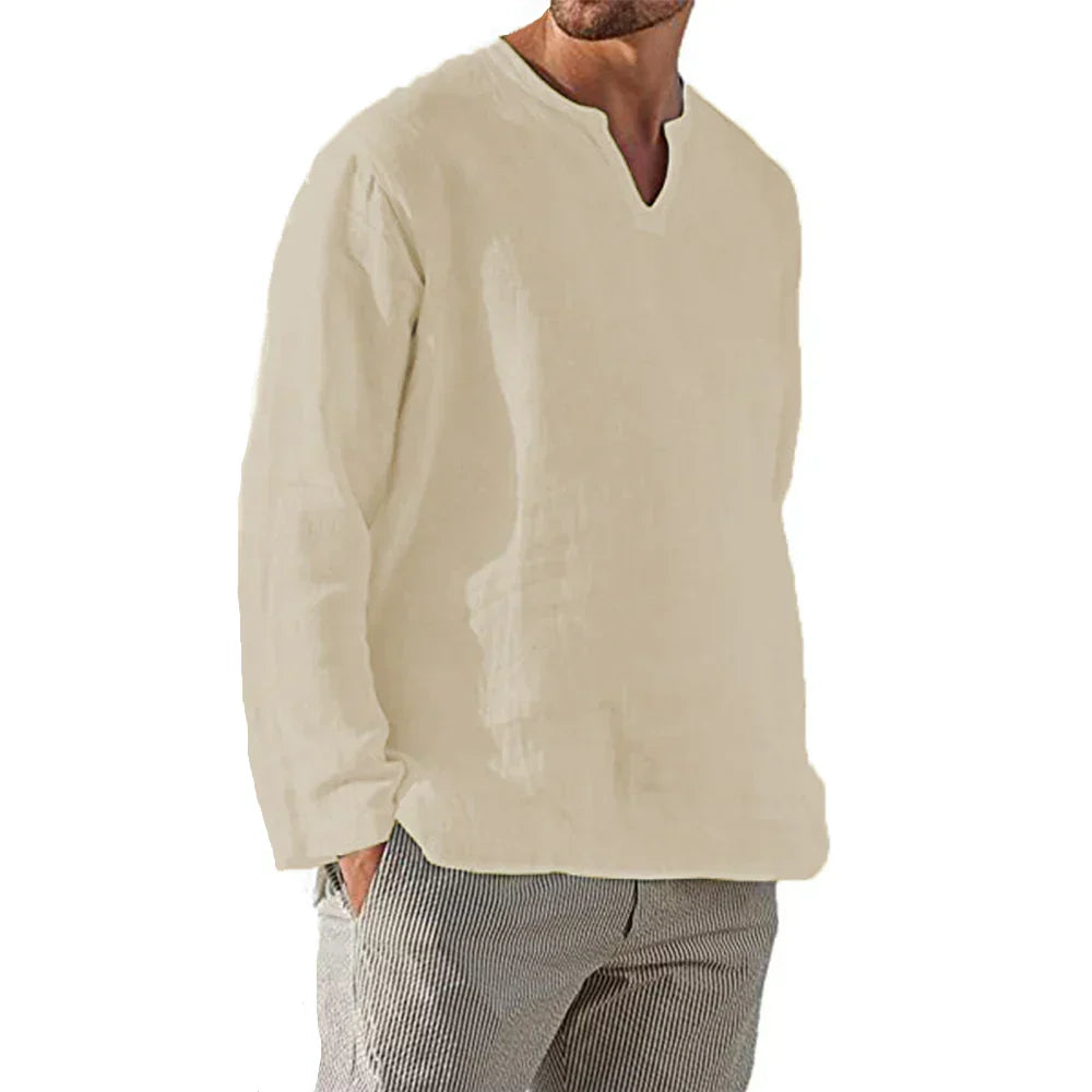 Reims™ - Men's Breathable Cotton-Linen Shirt