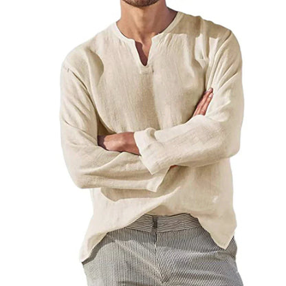 Reims™ - Men's Breathable Cotton-Linen Shirt