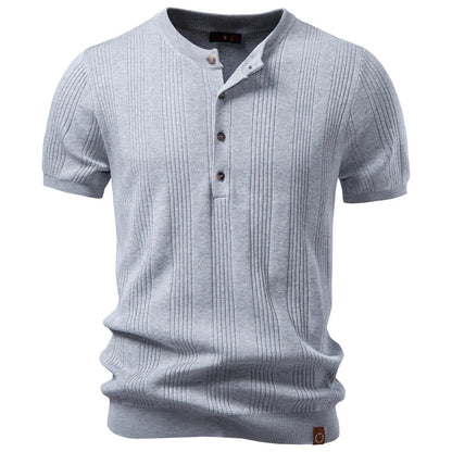 Zalecta | Ribbed Henley Polo