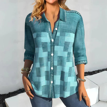 Hazel | Classic Check Blouse