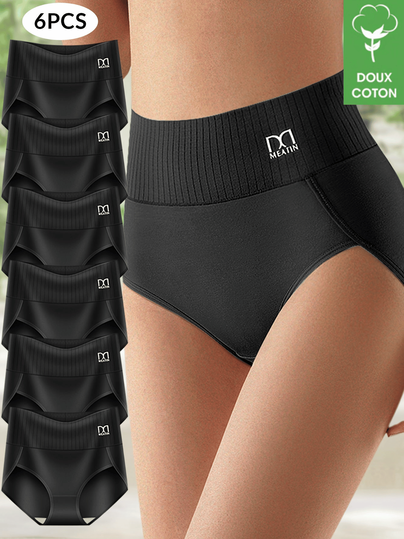 Pack of 6 High-Waisted Shaping Briefs