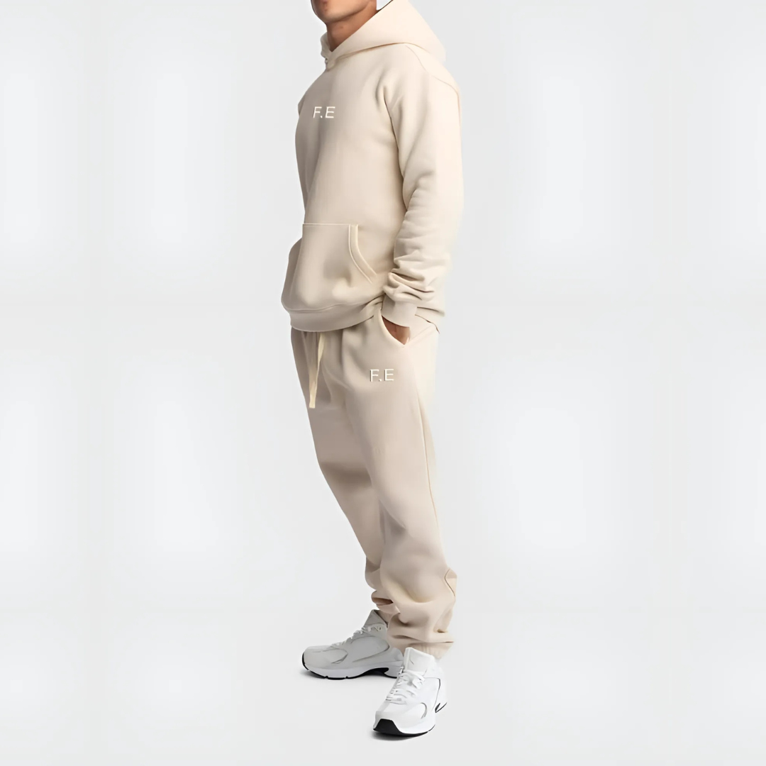 Men's Sweatpants - Relaxed Fit - Cream
