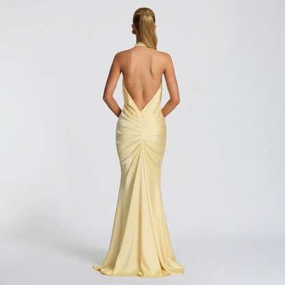 Women’s Elegant Halter Neck Evening Maxi Dress