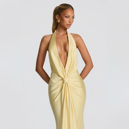 Women’s Elegant Halter Neck Evening Maxi Dress
