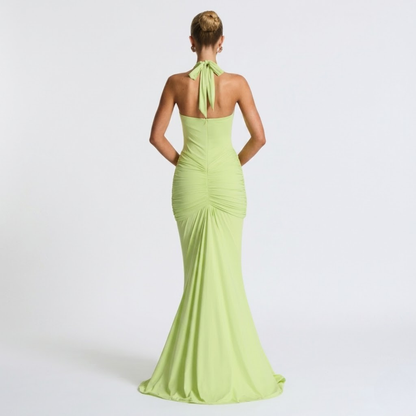 Women’s Elegant Halter Neck Maxi Dress for Evening Events