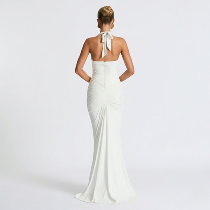 Women’s Elegant Halter Neck Maxi Dress for Evening Events