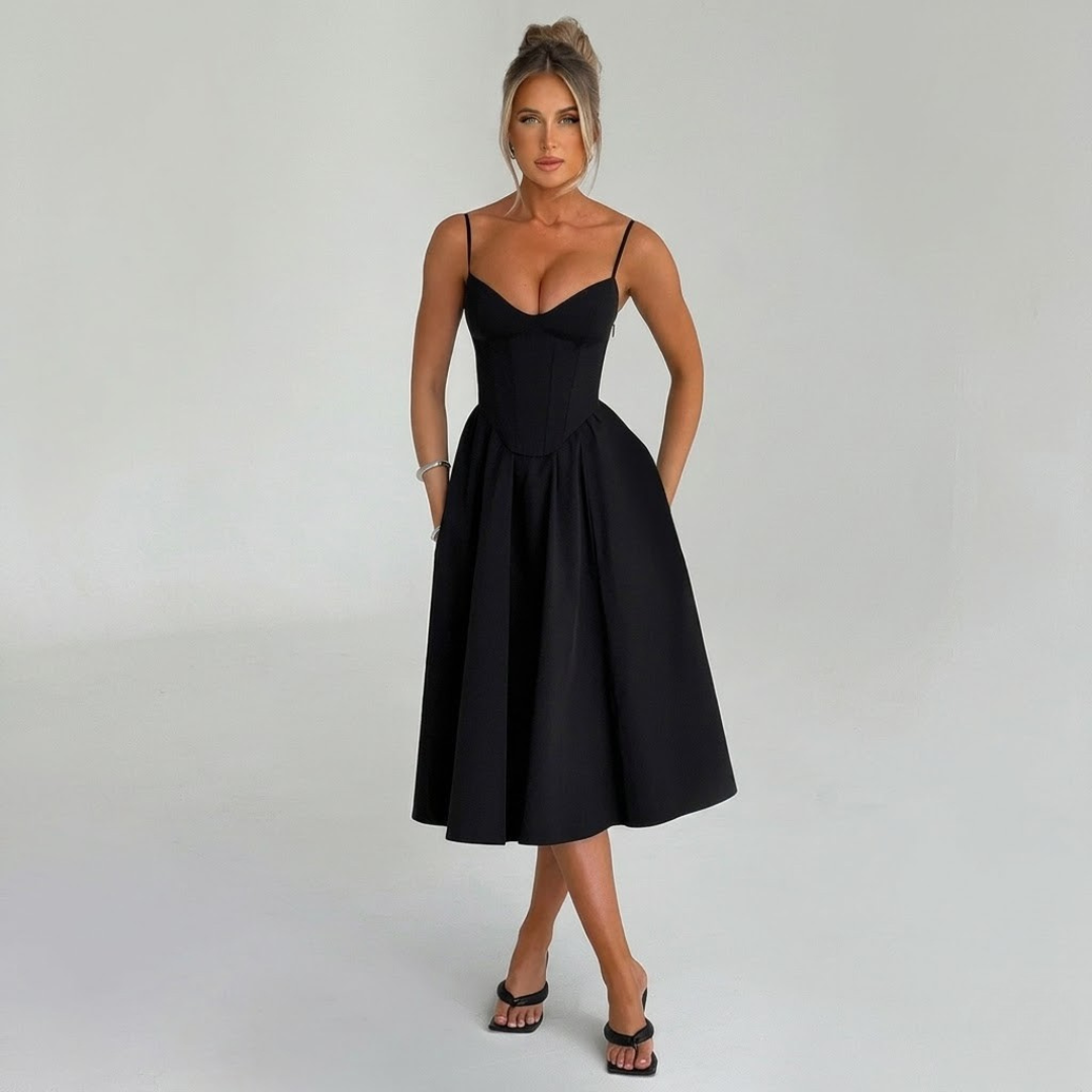 Women’s Elegant Corset Evening Maxi Dress