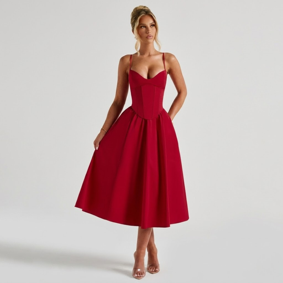 Women’s Elegant Corset Evening Maxi Dress