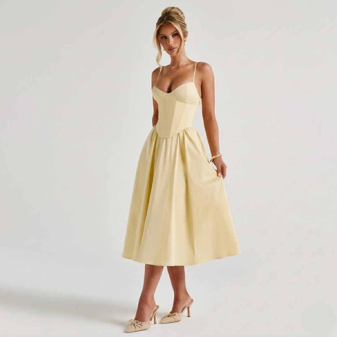 Women’s Elegant Corset Evening Maxi Dress