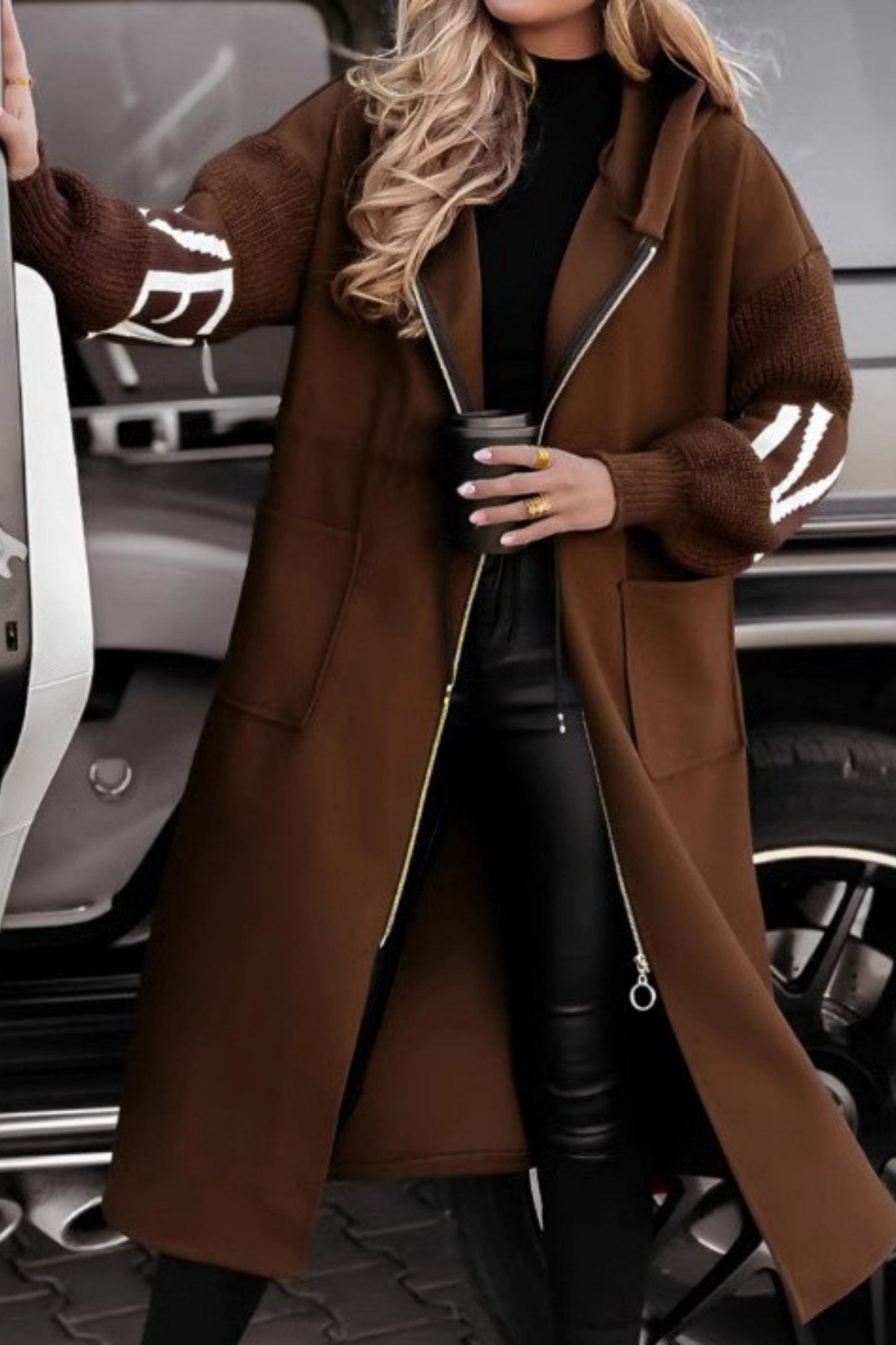 Seravia™ – Long Knitted Coat