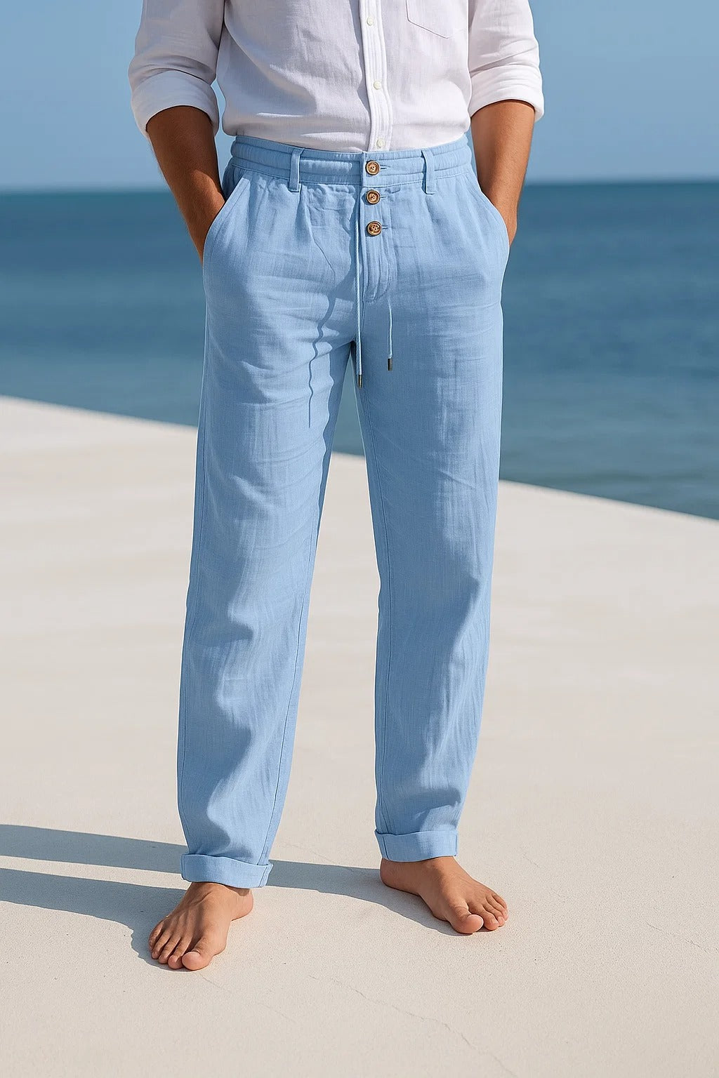Laurent – Lightweight Summer Linen Trousers