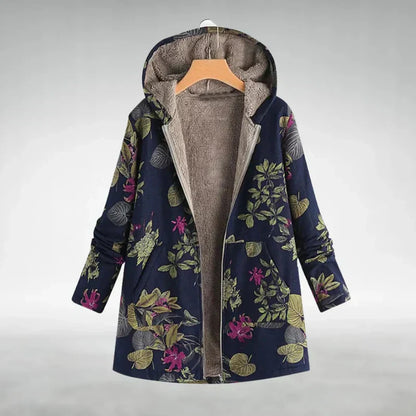 Panida – Elegant Fleece Jacket with Floral Pattern