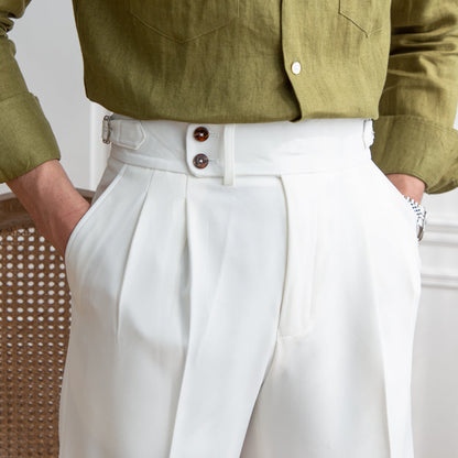 Ralph Double Button Pleated Shorts