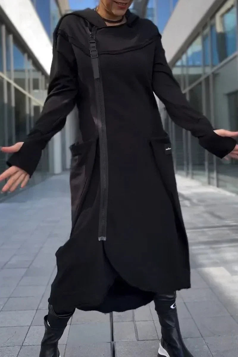 MANA™ | LONG HOODIE WITH ZIP IN LIGHTWEIGHT AND BREATHABLE FABRIC