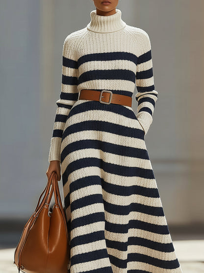 Kensie - Striped Knitted Maxi Dress