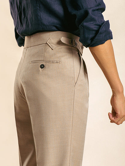 Straight Trousers with Double Pleats Torino